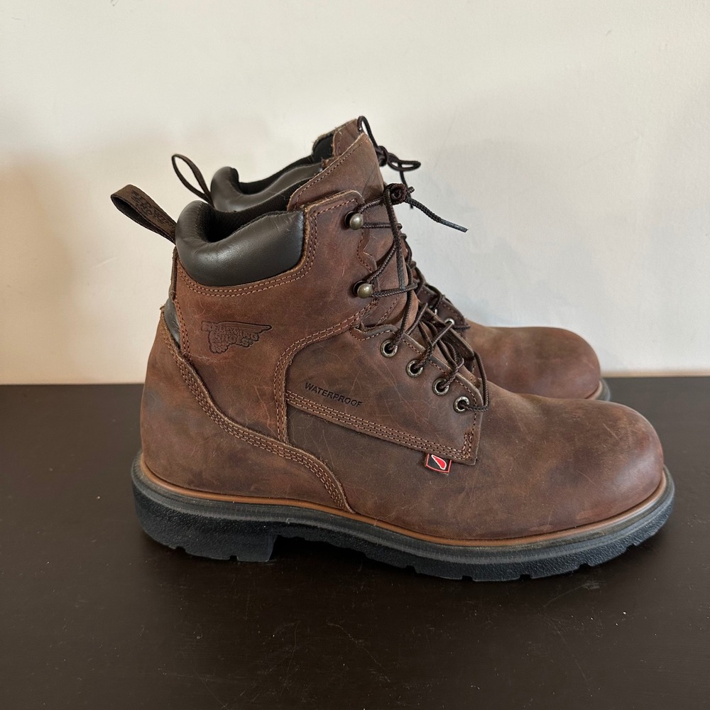 NEW Red Wing DynaForce 6-Inch Waterproof Steel Toe Work Boots Brown Leather Mens